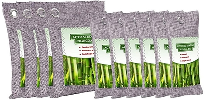 People recommend "Orfilaly Bamboo Charcoal Air Purifying Bags, Efficient Odor Eliminators for Home, Natural Activated Charcoal Odor Absorber Air Freshener Moisture Absorber (Gray, 10PC)"