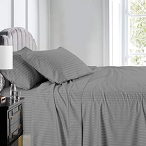 People recommend "Royal Hotel Stripe Sheets - Split-King: Adjustable King Bed Sheets - 5PC Bed Sheet Set - 100% Cotton"