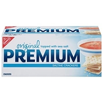 People recommend "Premium Original Saltine Crackers, 16 oz"