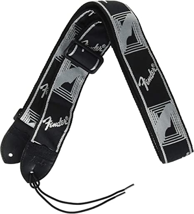 People recommend "Fender Monogrammed Strap - Black/Light Grey/Dark Grey"