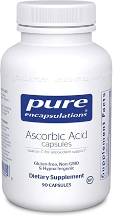 People recommend "Pure Encapsulations - Ascorbic Acid Capsules - Hypoallergenic Vitamin C Supplement for Antioxidant Support - 90 Capsules"
