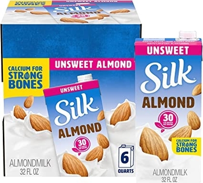 People recommend "Silk Almond Milk Unsweetened Original 32 oz (Pack of 6) "