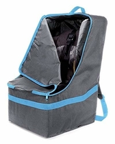 People recommend "#1 ZOHZO Car Seat Travel Bag — Adjustable, Padded Backpack for Car Seats — Car Seat Travel Tote — Save Money, Make Traveling Easier — Compatible with Most Name Brand Car Seats (Gray with Blue Trim)"
