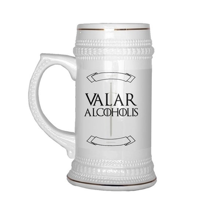 People recommend "Valar Alcoholis Beer Mug Funny Beer Stein Gift"
