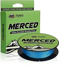 People recommend "RUNCL Braided Fishing Line Merced, Braided Line X4 - Proprietary Weaving Tech, Thin-Coating Tech, Enhanced Smoothness - Fishing Line for Freshwater/Saltwater (Blue, 6LB(2.7kgs), 300yd)"