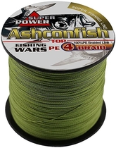 People recommend "Ashconfish Super Strong Braided Fishing Line-4 Strands Fishing Wire 300M/328Yards Fishing String 6LB-Abrasion Resistant Incredible Superline Zero Stretch Small Diameter -Army Green "