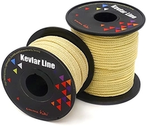People recommend "emma kites 100lb 100ft Braided Kevlar String Utility Cord Mason Line for Kite Bridle Fishing Camping Packing Creative Projects"