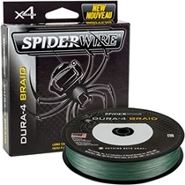People recommend "Spiderwire DURA-4 Braided Fishing Line, 125 yd, 15 lb, Moss Green "