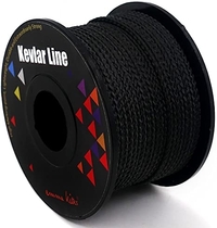 People recommend "emma kites 100% Braided Kevlar String Black 100ft 100lbs High Tensile for Outdoor Activities, Tactical, Survival and Other General Purpose "
