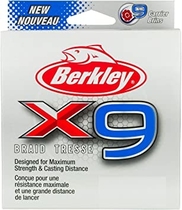 People recommend "Berkley X9 Crystal Braided Fishing Line, 164 yd, 30lb, Crystal "