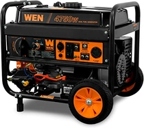 People recommend "WEN DF475T Dual Fuel 120V/240V Portable Generator with Electric Start Transfer Switch Ready, 4750-Watt, CARB Compliant "