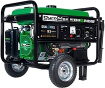 People recommend "DuroMax XP4850EH 4850 watt Dual Fuel Hybrid generator with Electric Start"