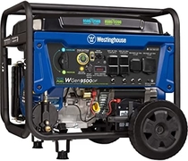 People recommend "Westinghouse WGen9500DF Dual Fuel Portable Generator-9500 Rated 12500 Peak Watts Gas or Propane Powered-Electric Start-Transfer Switch & RV Ready, CARB Compliant"