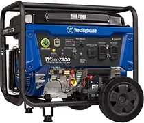 People recommend "Westinghouse WGen7500 Portable Generator with Remote Electric Start - 7500 Rated Watts & 9500 Peak Watts - Gas Powered - CARB Compliant - Transfer Switch Ready "