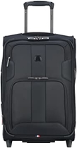 People recommend "DELSEY Paris Sky Max 2.0 Softside Expandable Luggage Suitcase, 2 Wheels, Black, 21 Inch"