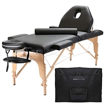People recommend "Saloniture Professional Portable Massage Table with Backrest - Black"