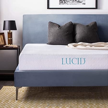 People recommend "LUCID 10 Inch 2019 Gel Memory Foam Mattress - Medium Firm Feel - CertiPUR-US Certified - 10-Year Warranty - Queen"