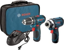 People recommend "Bosch Power Tools Combo Kit CLPK22-120 - 12-Volt Cordless Tool Set (Drill/Driver and Impact Driver) with 2 Batteries, Charger and Case - Power Hammer Drills "