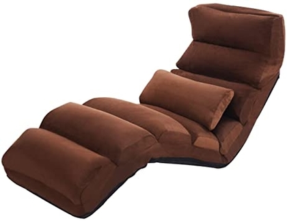 People recommend "Giantex Folding Lazy Sofa Chair Stylish Sofa Couch Beds Lounge Chair W/Pillow (Coffee)"