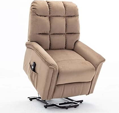 People recommend "Bonzy Home Recliner New Electric Powered Lift Recliner Chair with Remote Control - Home Theater Seating - Bedroom & Living Room Chair Recliner Sofa for Elderly (Camel)"