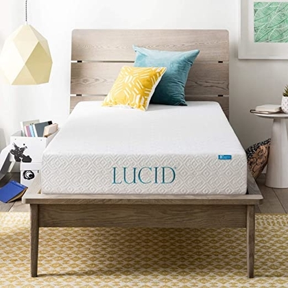 People recommend " LUCID 8 Inch Gel Infused Memory Foam Mattress - Medium Firm Feel - CertiPUR-US Certified - 10-Year warranty - Twin"