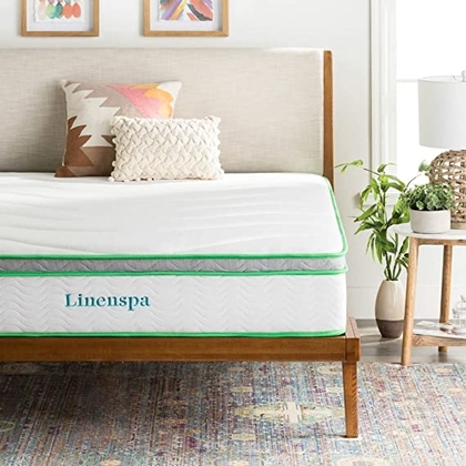 People recommend "LINENSPA 10 Inch Latex Hybrid Mattress - Supportive - Responsive Feel - Medium Firm - Temperature Neutral - Queen"