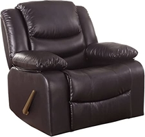 People recommend "Divano Roma Furniture Bonded Leather Rocker Recliner Living Room Chair (Brown)"