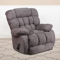 People recommend "Flash Furniture Contemporary Softsuede Graphite Microfiber Rocker Recliner"