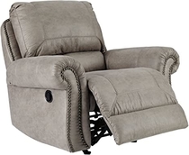 People recommend "Signature Design by Ashley - Olsberg Traditional Pull Tab Rocker Recliner w/ Nailhead Trim, Steel Gray"