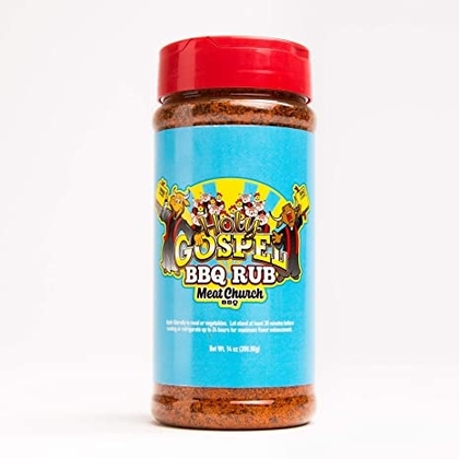 People recommend "Meat Church Holy Gospel BBQ Rub for Meat and Vegetables, Gluten Free, No MSG, 14 Ounces "