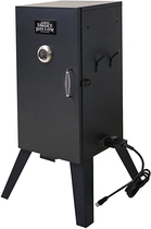 People recommend "Smoke Hollow 26142E 26-Inch Electric Smoker with Adjustable Temperature Control "