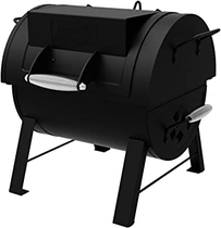 People recommend "Dyna-Glo DGSS287CB-D Portable Tabletop Charcoal Grill & Side Firebox"