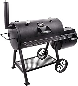 People recommend "Oklahoma Joe's Highland Offset Smoker"