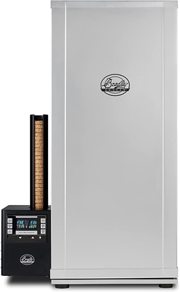 People recommend "Bradley Smoker BTDS108P 990223 Bradley Digital 6 Rack Smoker, 11.50" L x 33" H x 15" W, Silver"