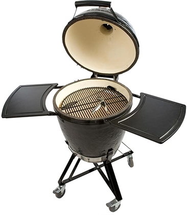 People recommend "Primo Grills and Smokers 773 All-in-One Kamado Round Grill with Cradle Shelves, Ash Tool and Lift"