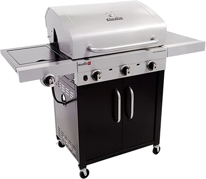 People recommend "Char-Broil Performance TRU-Infrared 450 3-Burner Cabinet Liquid Propane Gas Grill"