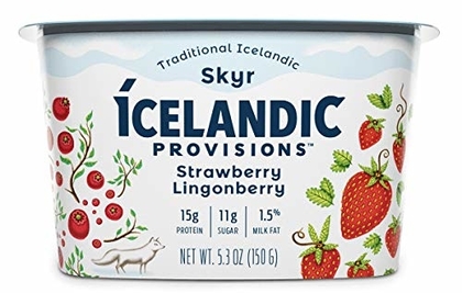 Люди рекомендуют "Йогурт Icelandic Provisions Strawberry Lingonberry Skyr Yogurt, 5.3 Ounce (Pack of 12)"