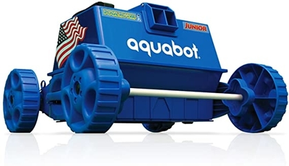 People recommend "Aquabot APRVJR Pool Rover Junior Robotic Above-Ground Pool Cleaner, Color May Vary "