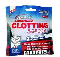 People recommend "QuikClot Advanced Clotting Gauze | Kaolin, Hemostatic First Aid Combat Gauze Pads to Stop Bleeding Fast | (2) 3-in x 24-in Gauze Strips"