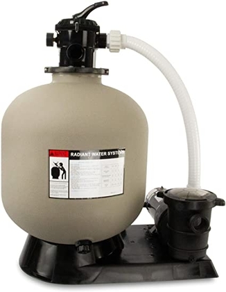 People recommend "Rx Clear Radiant Complete Sand Filter System | for Above Ground Swimming Pool | Extreme Niagara 1.5 HP Pump | 22 Inch Tank | 220 Lb Sand Capacity | Up to 26, 000 Gallons"