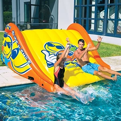 People recommend "WOW Watersports Slide N Smile 9 Feet Long Floating 2 Lane Waterslide | 19-2210:"