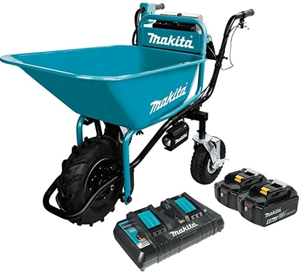 People recommend "Makita XUC01PTX1 18V X2 LXT Lithium-Ion Brushless Cordless Power-Assisted Wheelbarrow Kit (5.0Ah) "