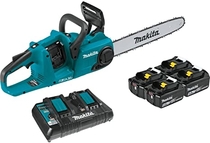 People recommend "Makita XCU04PT1 (36V) LXT Lithium-Ion Brushless Cordless (5.0Ah) 18V X2 16" Chain Saw Kit with 4 Batteries, Teal "