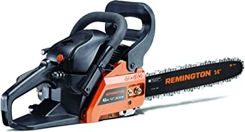 People recommend "Remington 41AY4214983 RM4214CS 42cc Full Crank 2-Cycle Gas Powered Chainsaw 14-Inch Bar, Automatic Oiler, and Low Kickback Chain, 42cc-14-Inch, Orange "