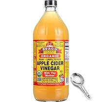 People recommend "Bragg Organic Apple Cider Vinegar With the Mother– USDA Certified Organic – Raw, Unfiltered All Natural Ingredients, 32 Fl Oz, W/Measuring Spoon "
