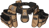 People recommend "Tricidi - Coyote Brown Heavy-Duty Tool Belt - Tactical Work Organizer - Utility Pouch - Carpenters Electrician Contractor Apron Bag "