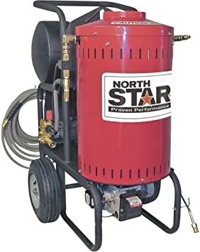 People recommend "Northstar Electric Wet Steam and Hot Water Portable Pressure Power Washer - 2700 PSI, 2.5 GPM, 230 Volt, Direct Drive, Model Number 157306"