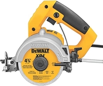 People recommend "DEWALT Wet Tile Saw, Masonry, 4-3/8-Inch (DWC860W) - Power Masonry Saws"