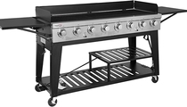 People recommend "Royal Gourmet GB8000 8-Burner Liquid Propane Event Gas Grill, BBQ, Picnic, or Camping Outdoor, Black"
