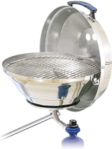 People recommend "Magma Marine Kettle Gas Grill, Stainless Steel, Adjustable Control Valve "